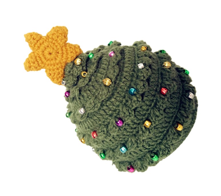 Topi Pokok Krismas Crochet